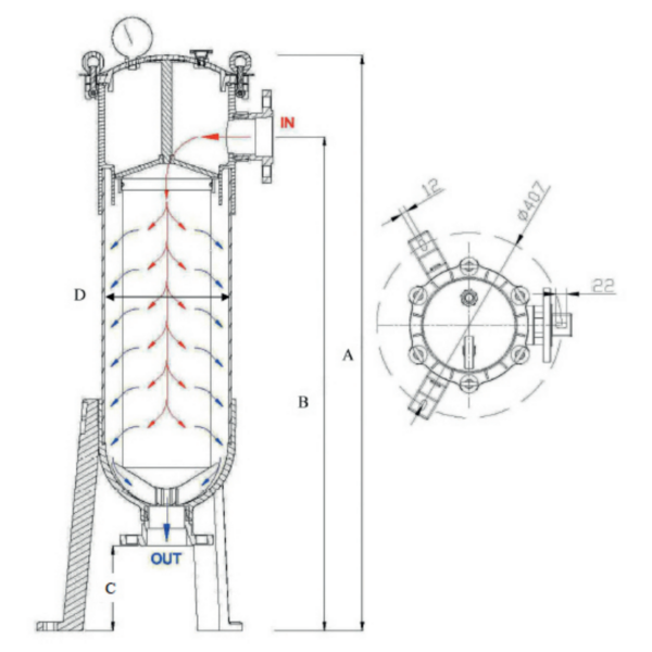 FB356 zsákszűrő méretek